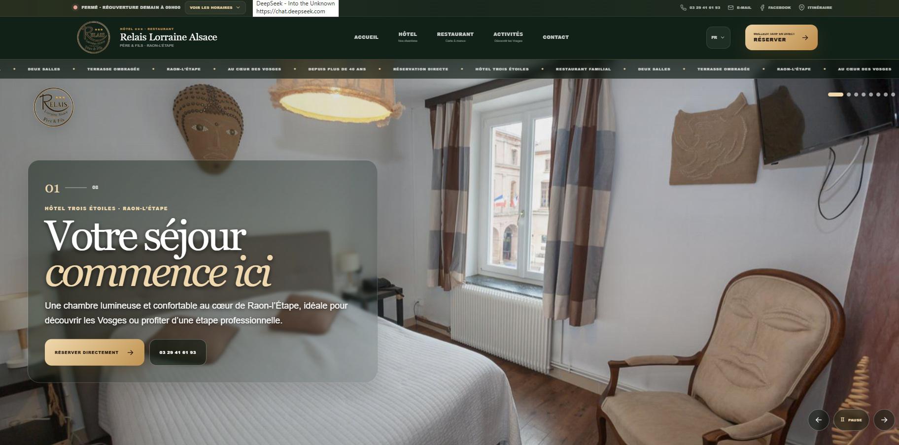 Site internet Relais Lorraine Alsace